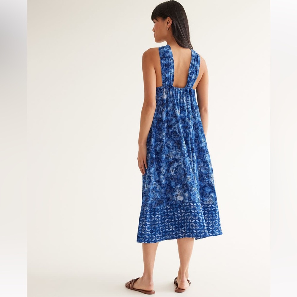 NWOT Reitmans Navy Patterned Halter Dress - Picture 2 of 6
